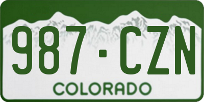 CO license plate 987CZN