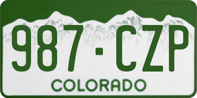 CO license plate 987CZP