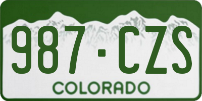 CO license plate 987CZS