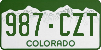 CO license plate 987CZT