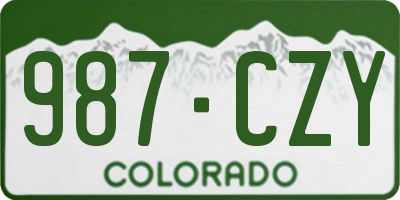 CO license plate 987CZY