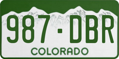 CO license plate 987DBR