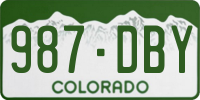 CO license plate 987DBY