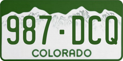 CO license plate 987DCQ