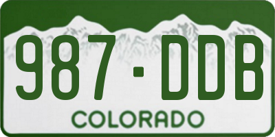 CO license plate 987DDB