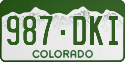 CO license plate 987DKI