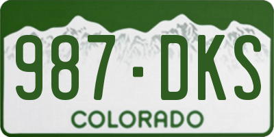 CO license plate 987DKS