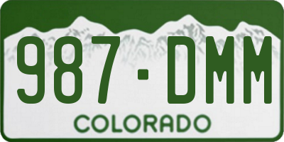 CO license plate 987DMM