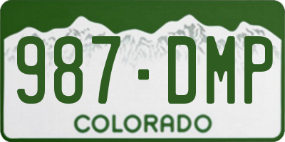 CO license plate 987DMP