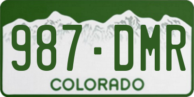 CO license plate 987DMR