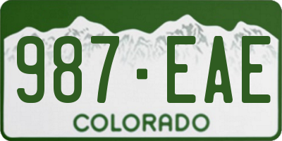 CO license plate 987EAE