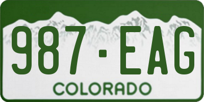 CO license plate 987EAG