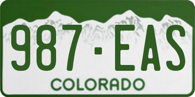 CO license plate 987EAS