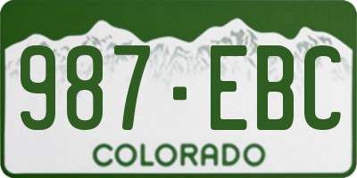 CO license plate 987EBC