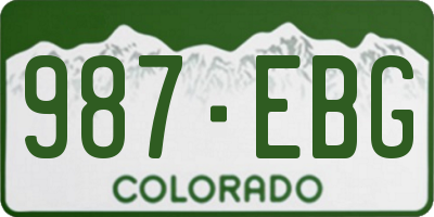 CO license plate 987EBG