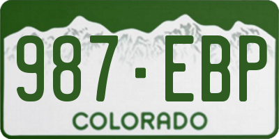 CO license plate 987EBP