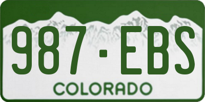 CO license plate 987EBS