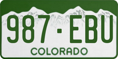 CO license plate 987EBU