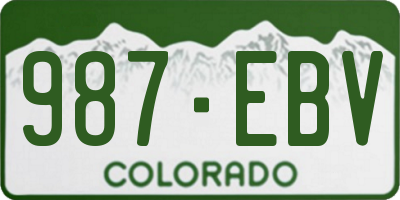 CO license plate 987EBV