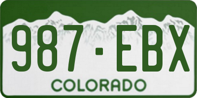 CO license plate 987EBX