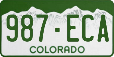 CO license plate 987ECA