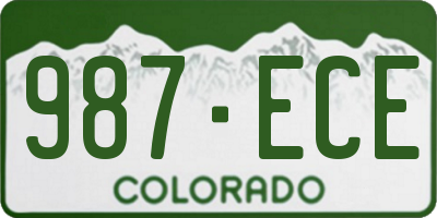 CO license plate 987ECE