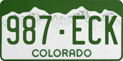 CO license plate 987ECK