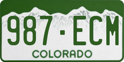 CO license plate 987ECM