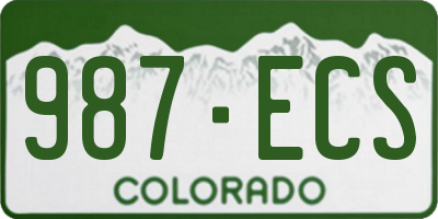 CO license plate 987ECS