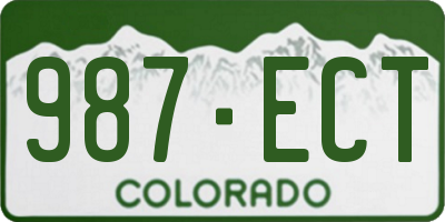 CO license plate 987ECT