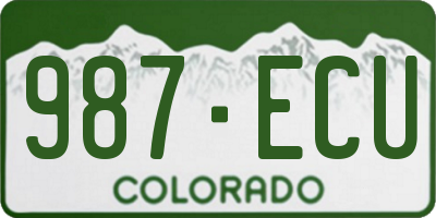 CO license plate 987ECU