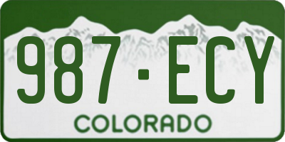CO license plate 987ECY