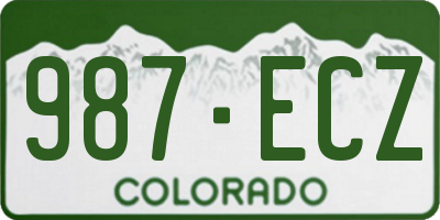 CO license plate 987ECZ