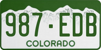 CO license plate 987EDB