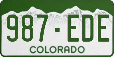 CO license plate 987EDE