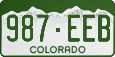 CO license plate 987EEB