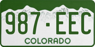 CO license plate 987EEC