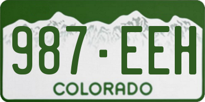 CO license plate 987EEH