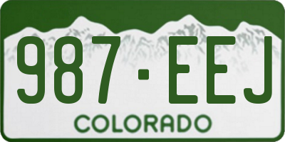 CO license plate 987EEJ