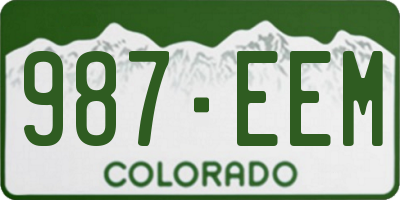 CO license plate 987EEM