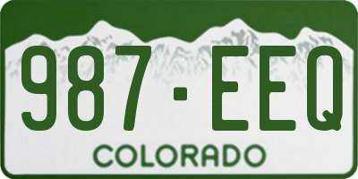 CO license plate 987EEQ