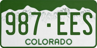 CO license plate 987EES