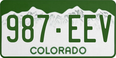 CO license plate 987EEV