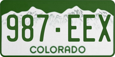 CO license plate 987EEX