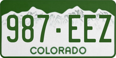 CO license plate 987EEZ