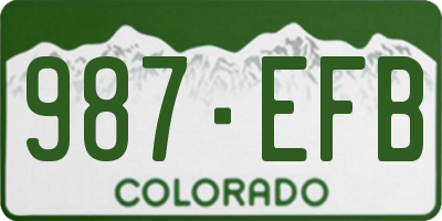 CO license plate 987EFB