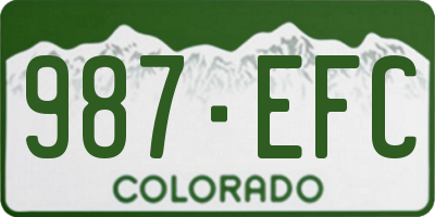CO license plate 987EFC