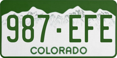 CO license plate 987EFE