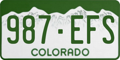 CO license plate 987EFS