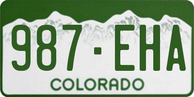 CO license plate 987EHA